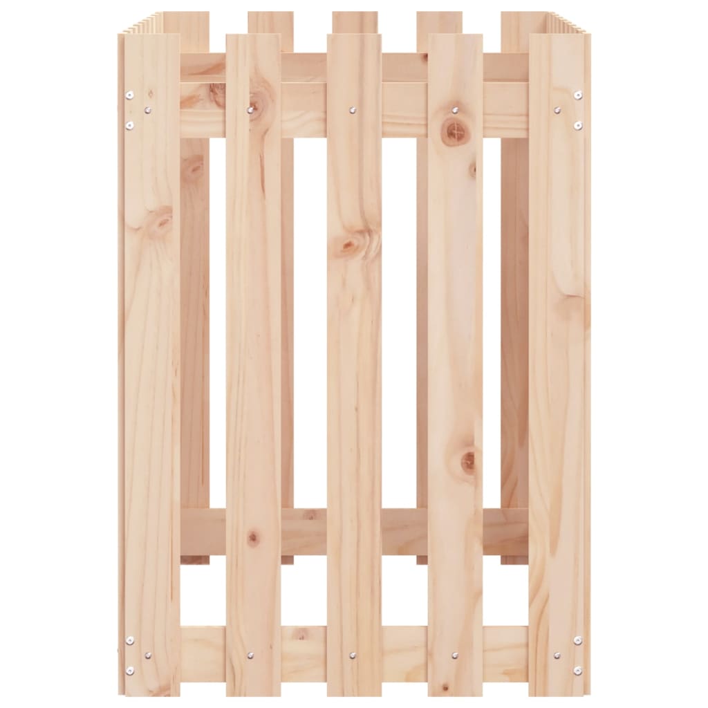 Raised bed picket fence design 100x50x70 cm solid pine wood
