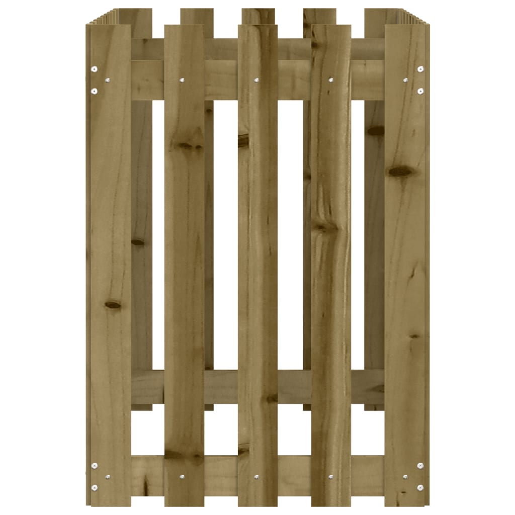 Raised Bed Picket Fence Design 100x50x70 cm Pinewood Impregnated