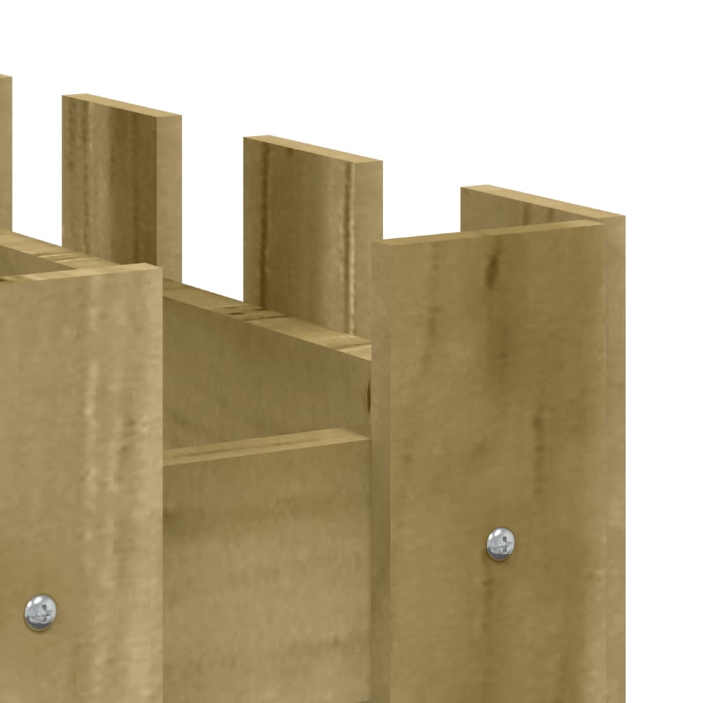 Raised Bed Picket Fence Design 100x50x70 cm Pinewood Impregnated