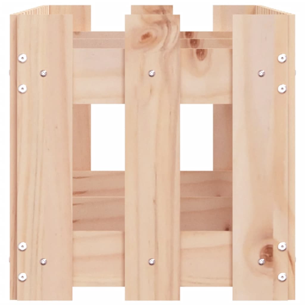 Raised bed picket fence design 150x30x30 cm solid pine wood