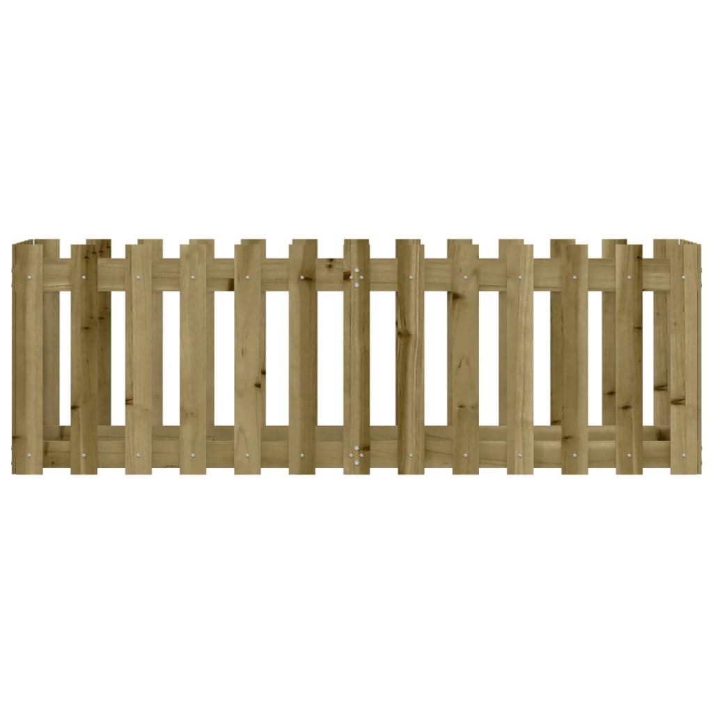 Raised Bed Picket Fence Design 150x50x50 cm Pinewood Impregnated