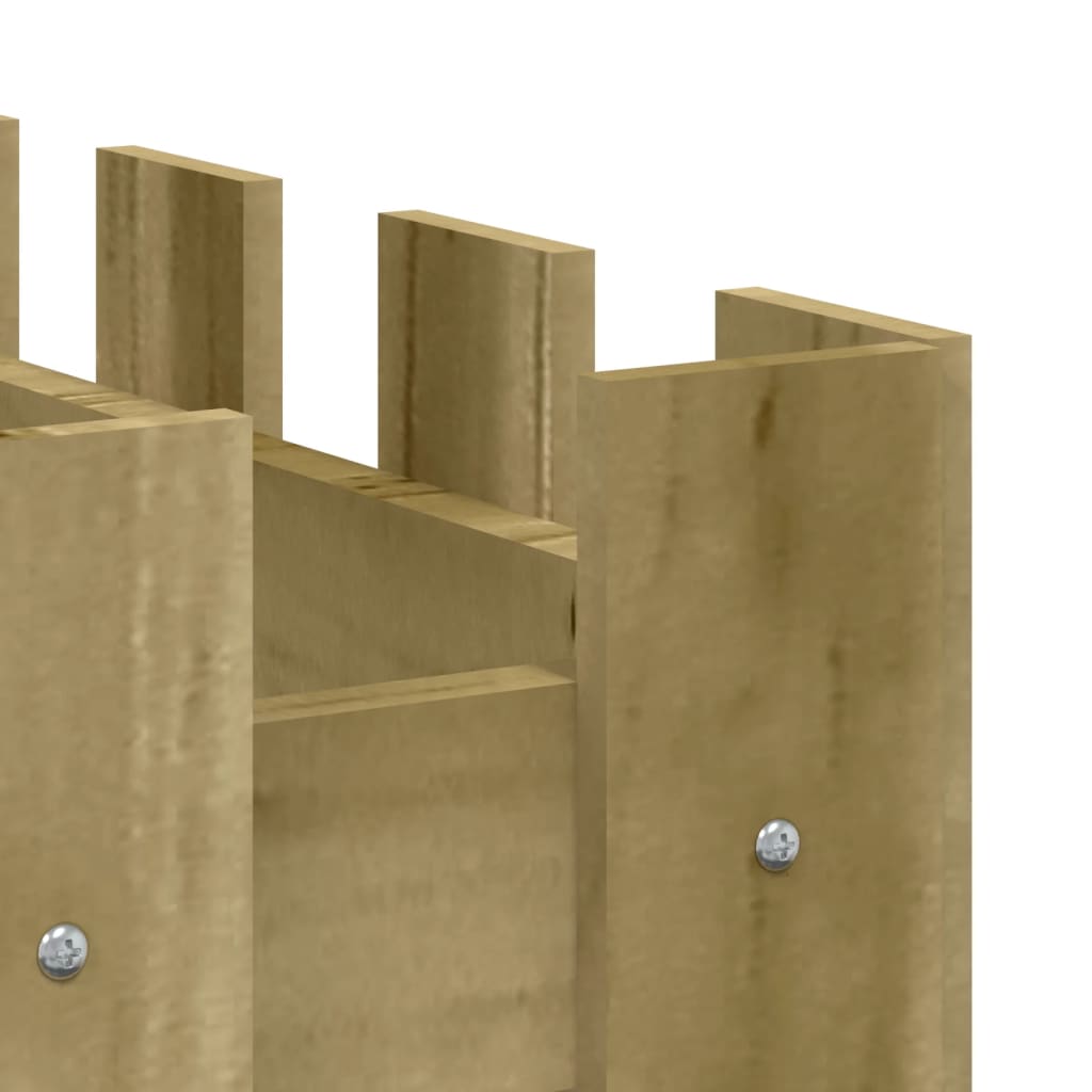 Raised Bed Picket Fence Design 150x50x50 cm Pinewood Impregnated
