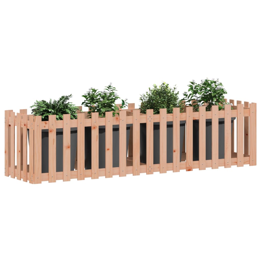 Palissade de lit surélevé design 200x50x50 cm bois de Douglas massif