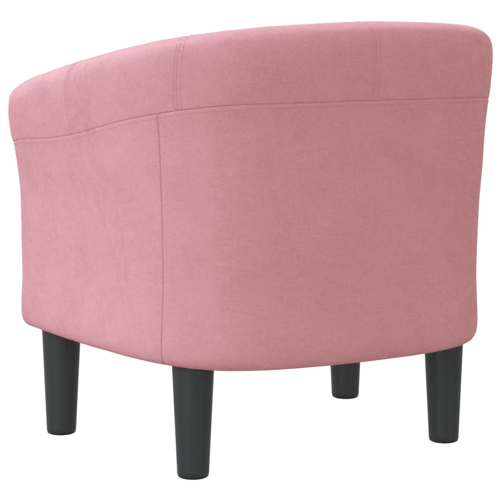 Fauteuil club en velours rose