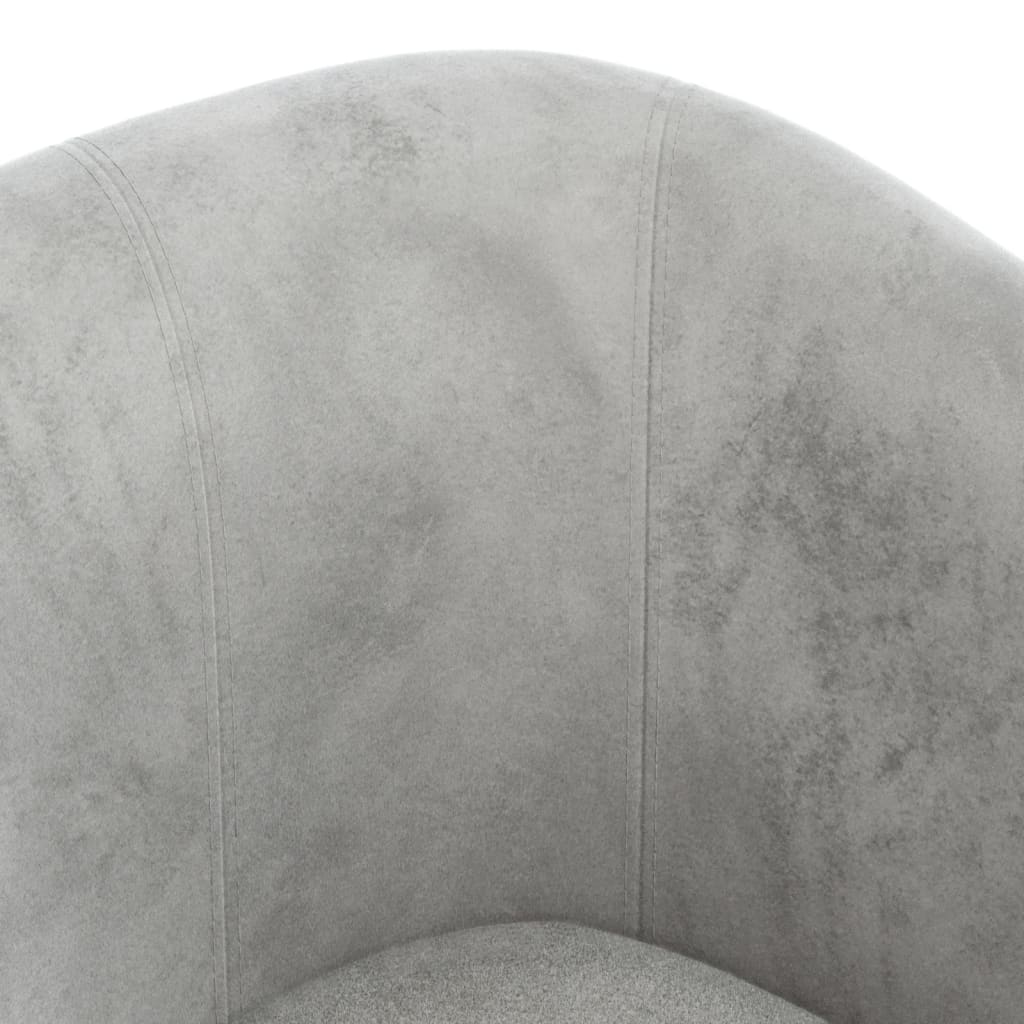 Fauteuil club avec repose-pieds en velours gris clair