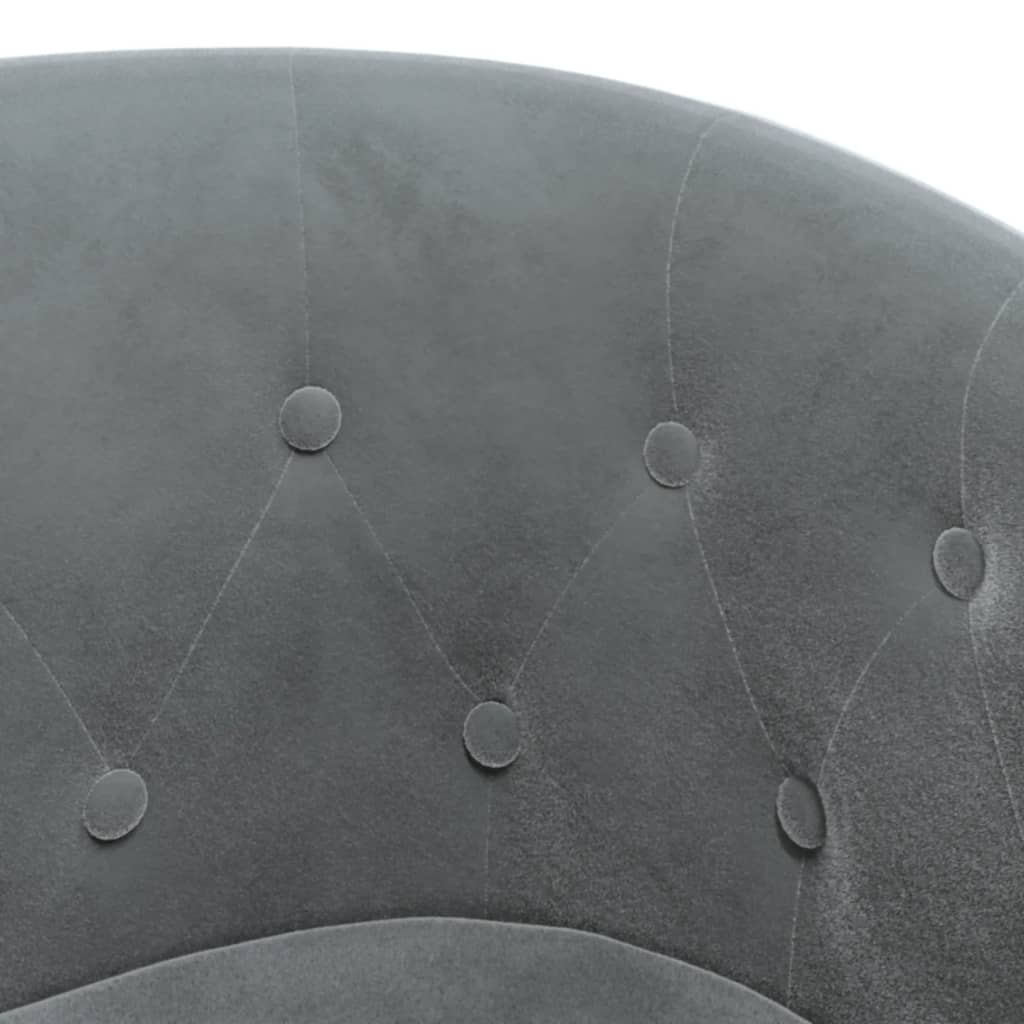 Fauteuil club velours gris foncé