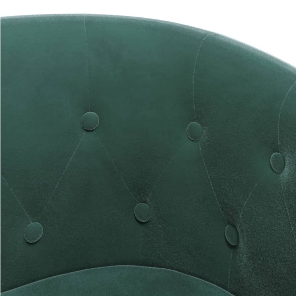 Fauteuil club avec repose-pieds velours vert foncé