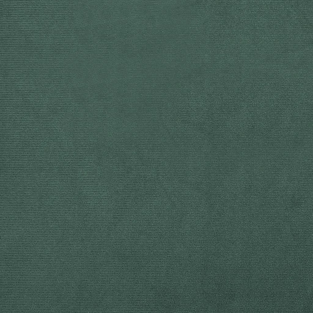 Fauteuil club avec repose-pieds velours vert foncé