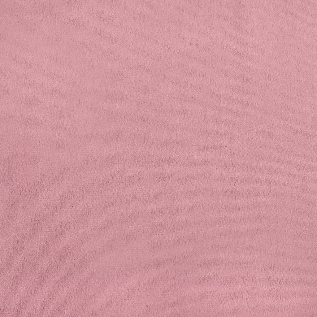 Fauteuil club avec repose-pieds velours rose