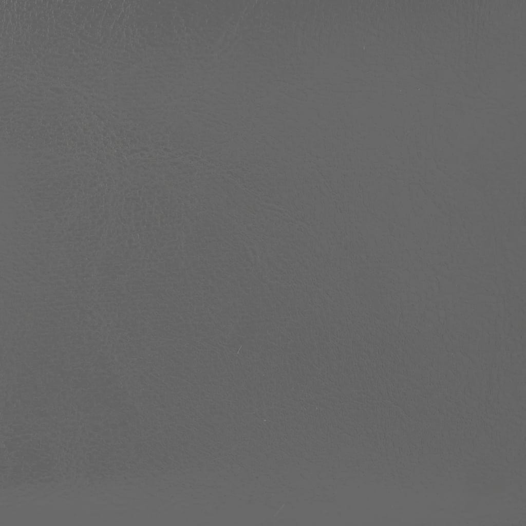 Fauteuil club avec repose-pieds en similicuir gris