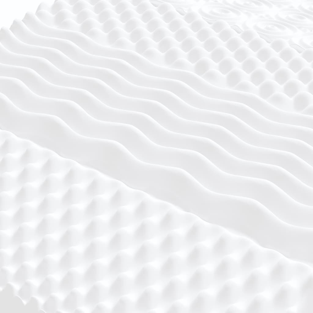 Matelas mousse blanc 160x200 cm 7 zones dureté 20 ILD