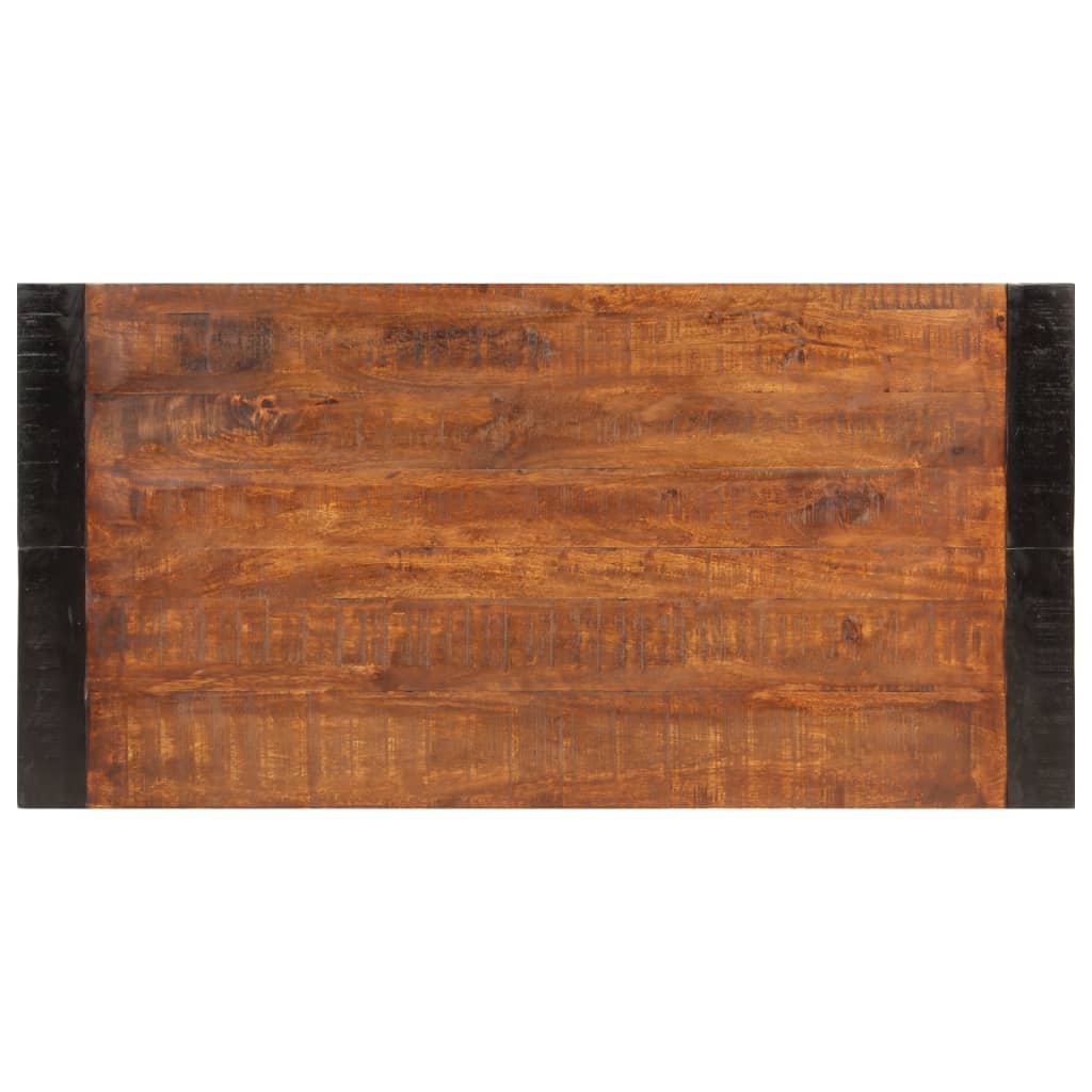 Table à manger marron miel 120x60x76 cm en bois de manguier massif