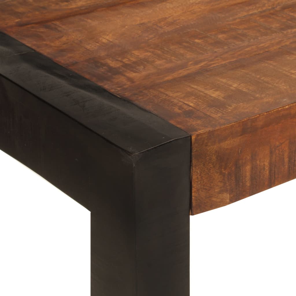 Table à manger marron miel 120x60x76 cm en bois de manguier massif