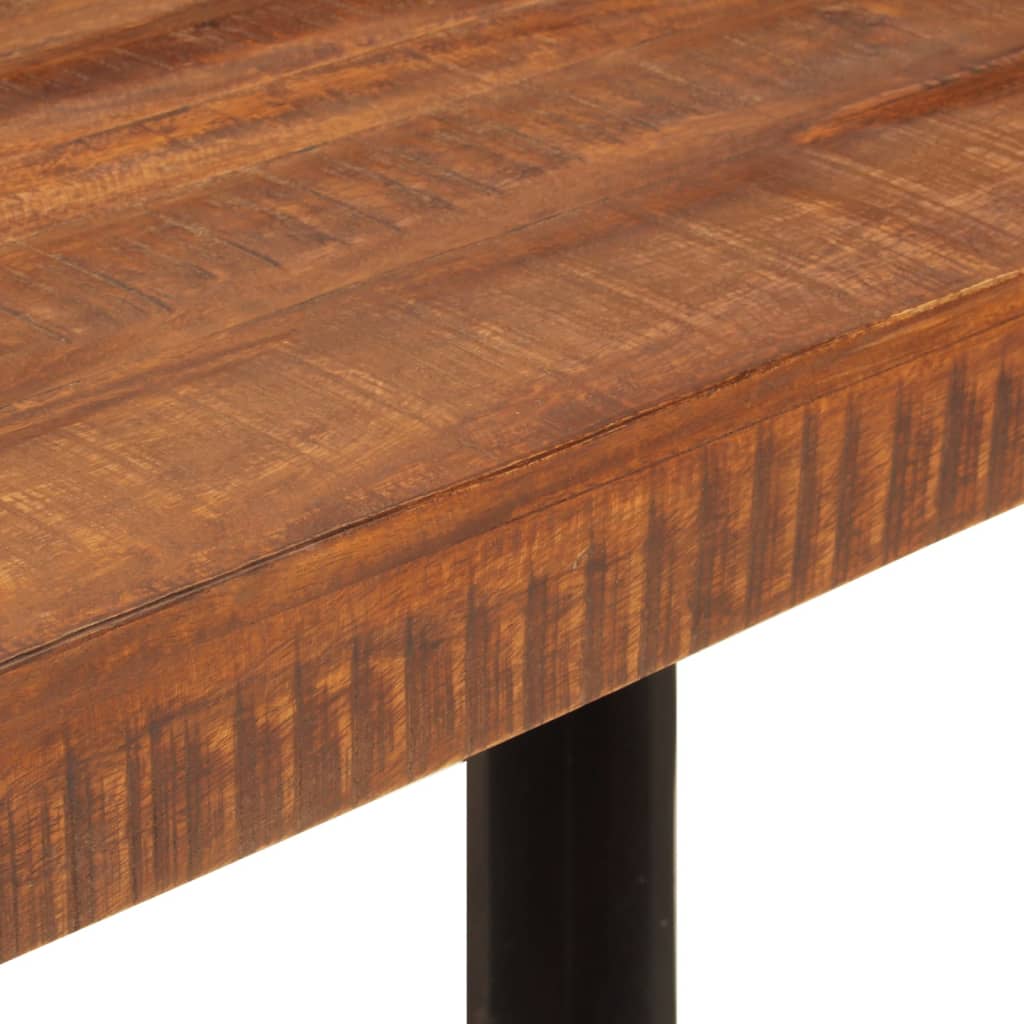 Table à manger marron miel 120x60x76 cm en bois de manguier massif