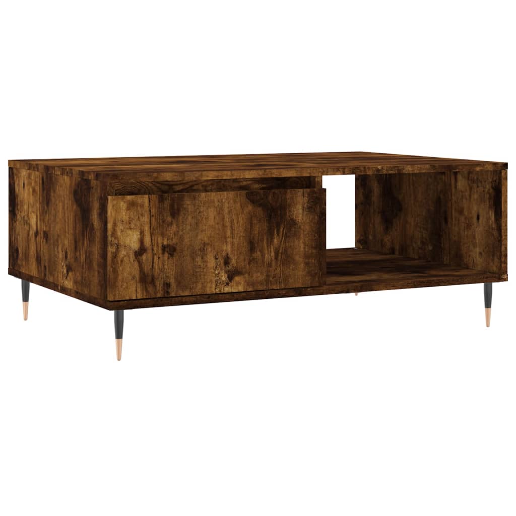 Coffee table smoked oak 90x60x35 cm wood material