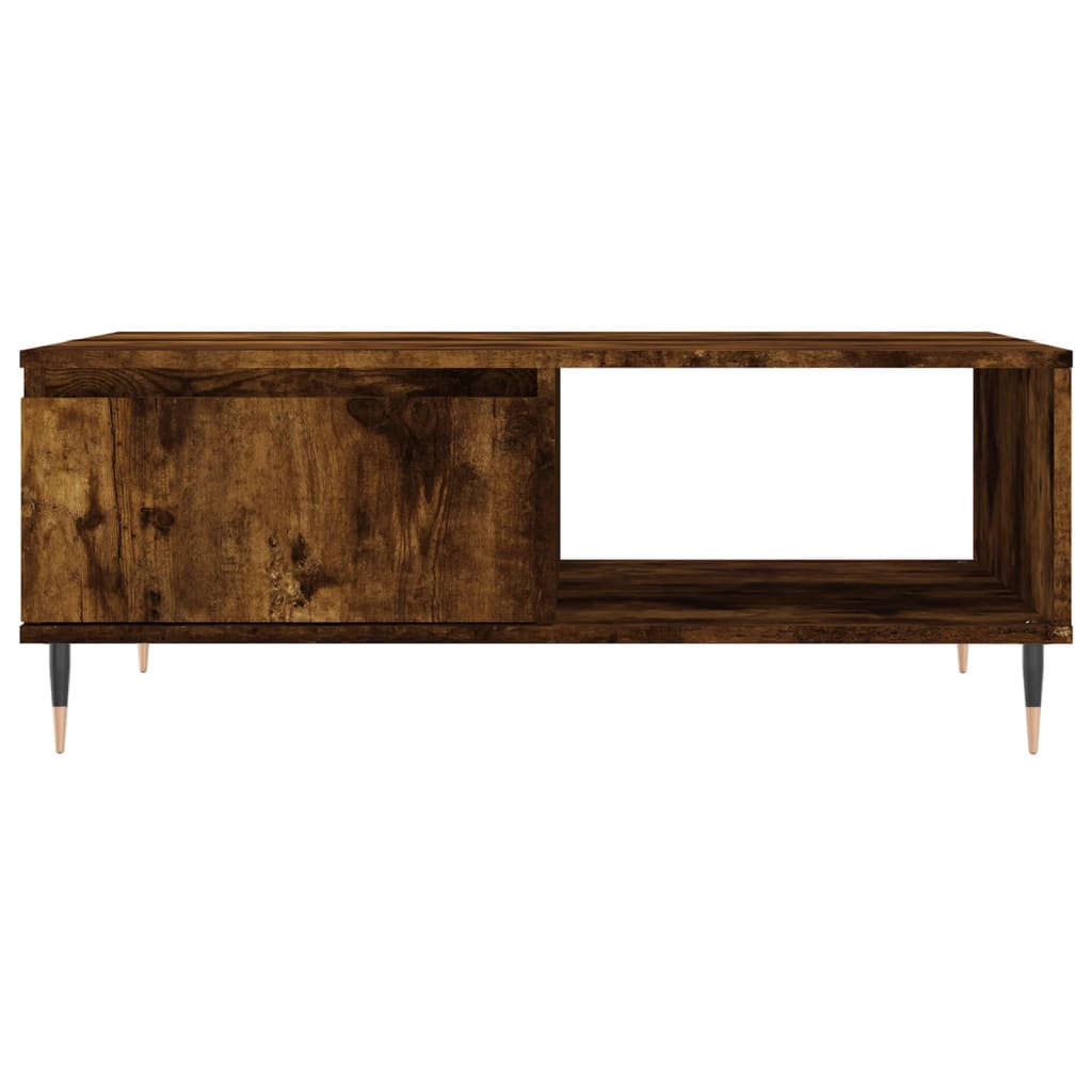 Coffee table smoked oak 90x60x35 cm wood material