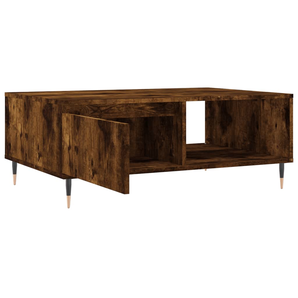 Coffee table smoked oak 90x60x35 cm wood material