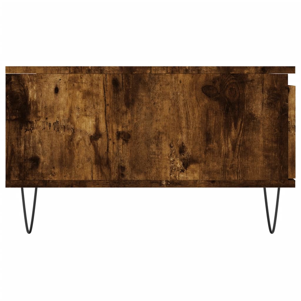 Coffee table smoked oak 90x60x35 cm wood material