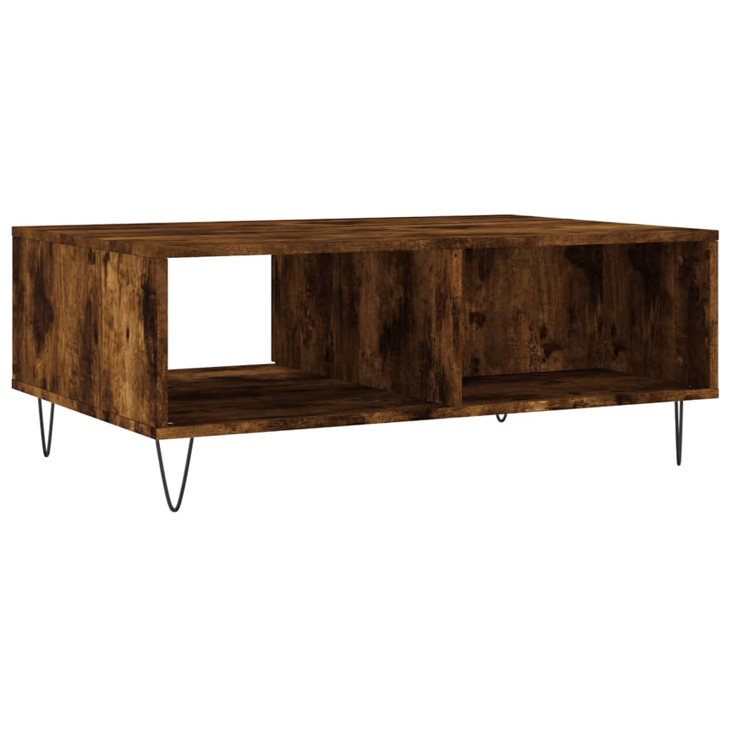 Coffee table smoked oak 90x60x35 cm wood material