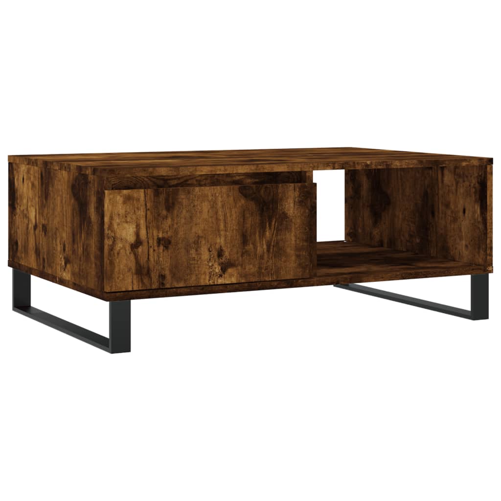 Coffee table smoked oak 90x60x35 cm wood material