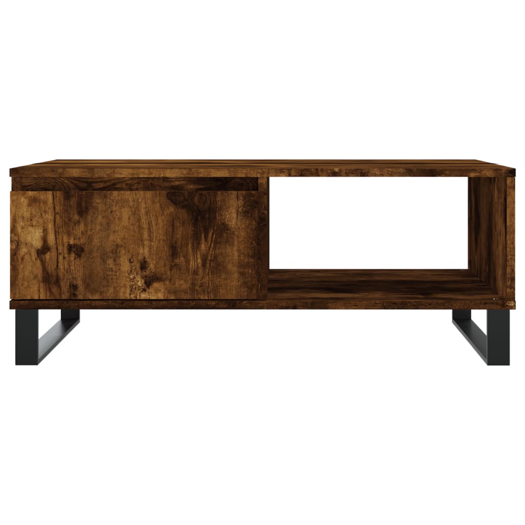 Coffee table smoked oak 90x60x35 cm wood material