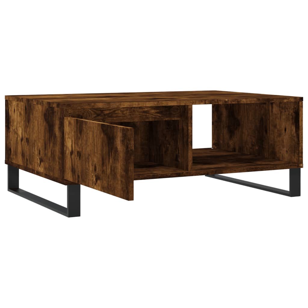 Coffee table smoked oak 90x60x35 cm wood material