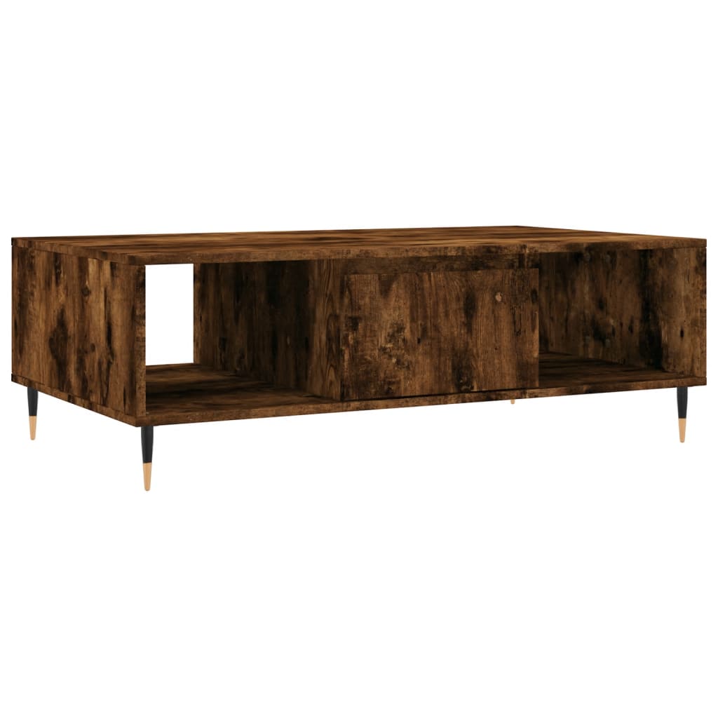 Coffee table smoked oak 104x60x35 cm wood material