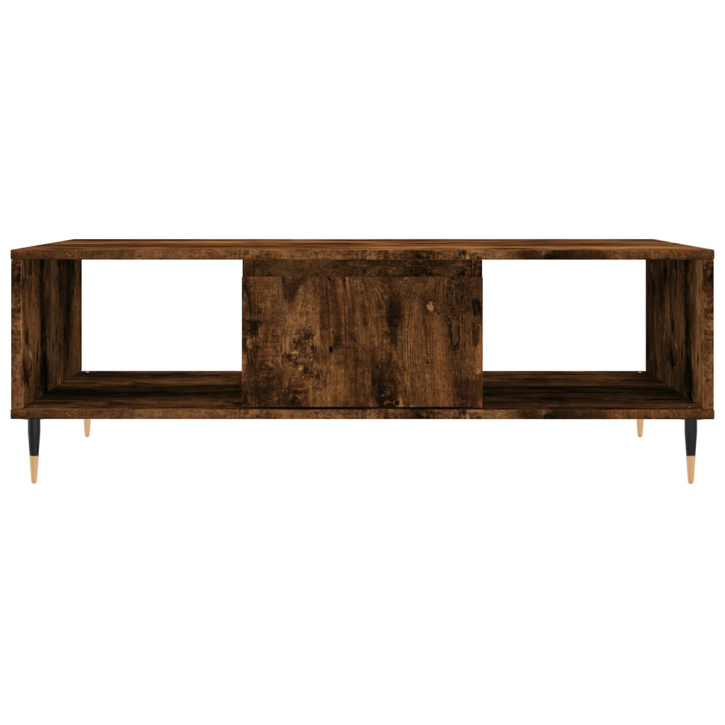 Coffee table smoked oak 104x60x35 cm wood material
