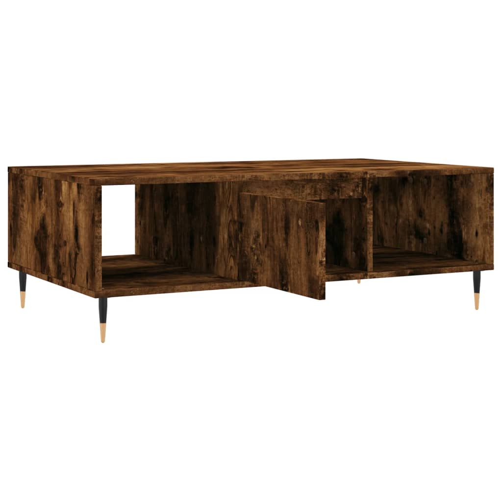 Coffee table smoked oak 104x60x35 cm wood material