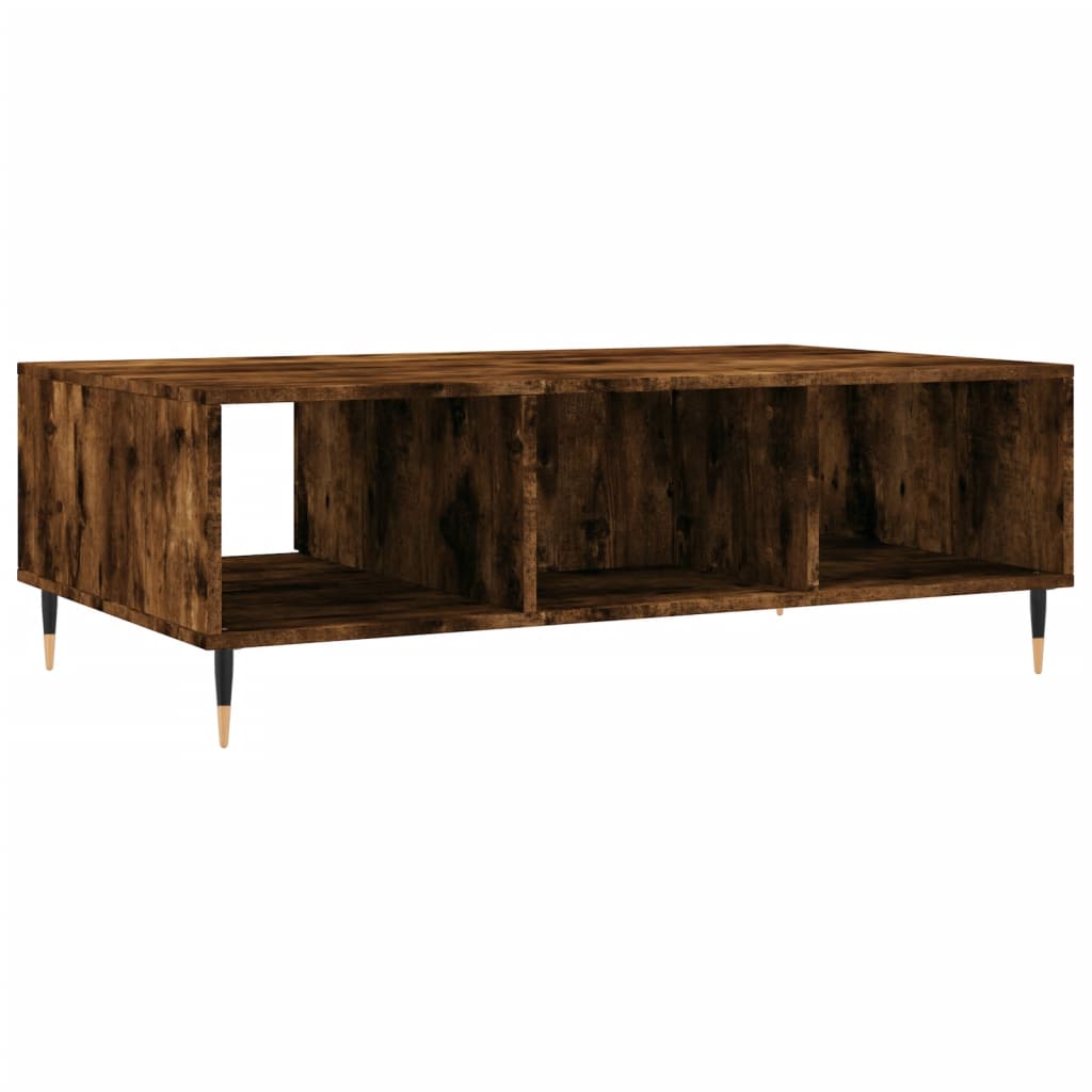 Coffee table smoked oak 104x60x35 cm wood material