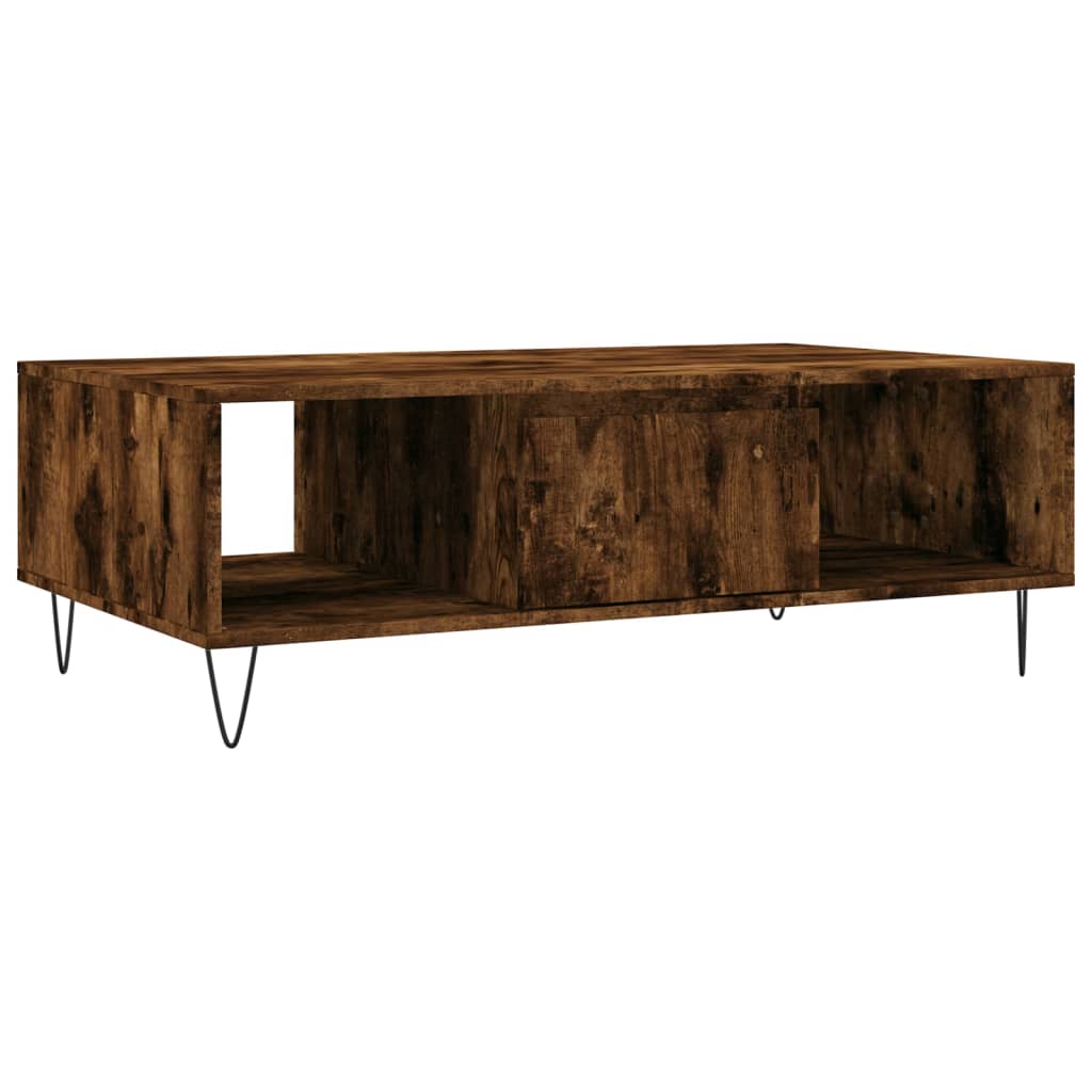 Coffee table smoked oak 104x60x35 cm wood material