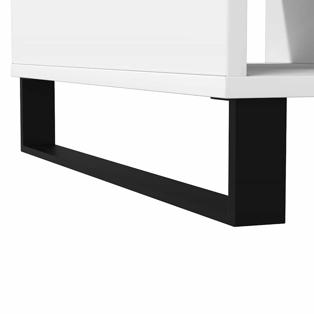 Table basse blanche 104x60x35 cm en bois