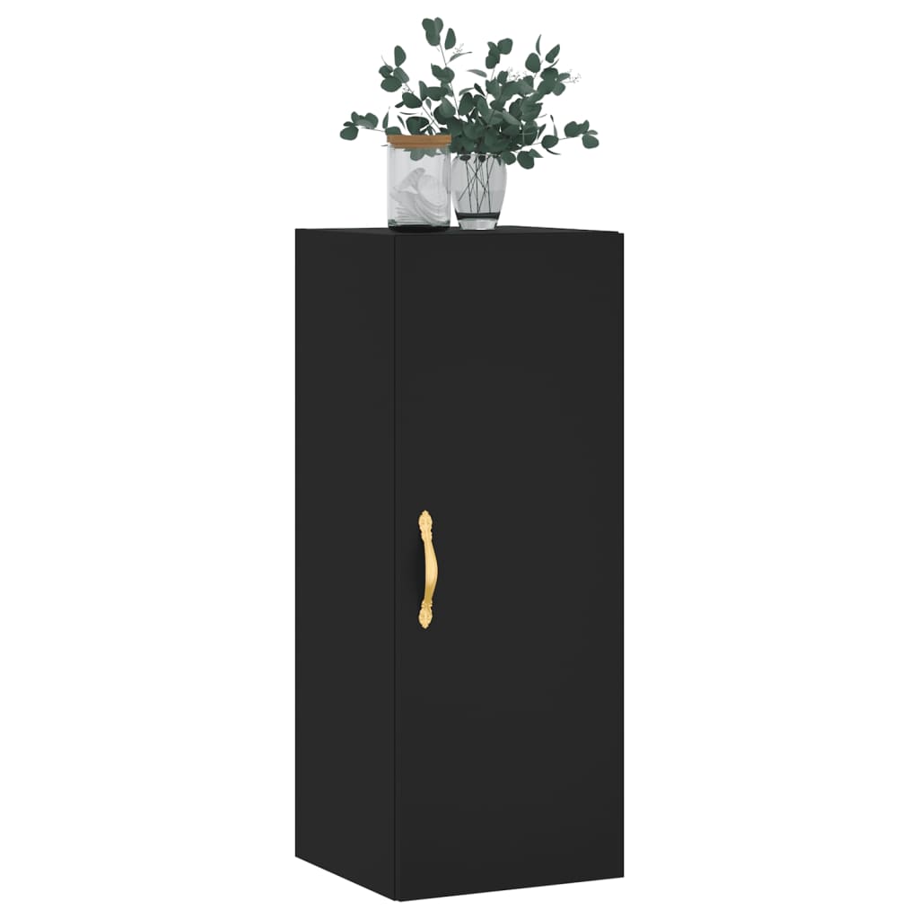 Wall Cabinet Black 34.5x34x90 cm