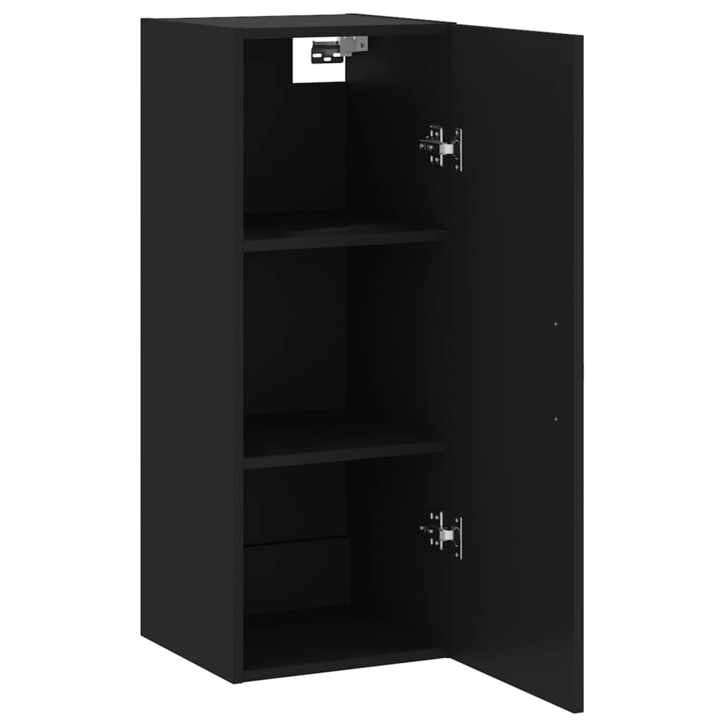 Wall Cabinet Black 34.5x34x90 cm