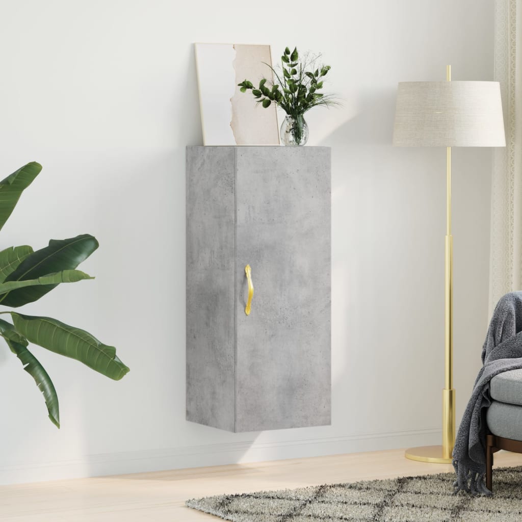 Wall Cabinet Concrete Grey 34.5x34x90 cm