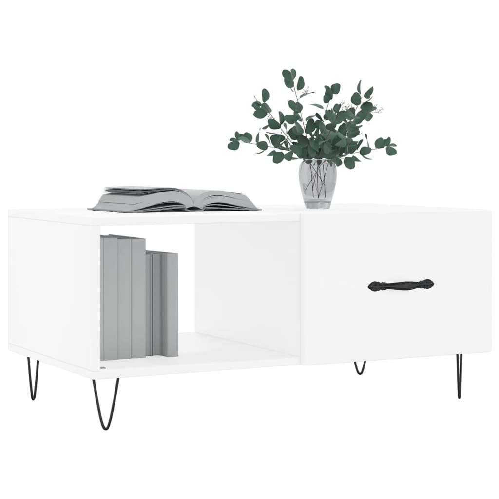 Coffee Table White 90x50x40 cm Wood Material
