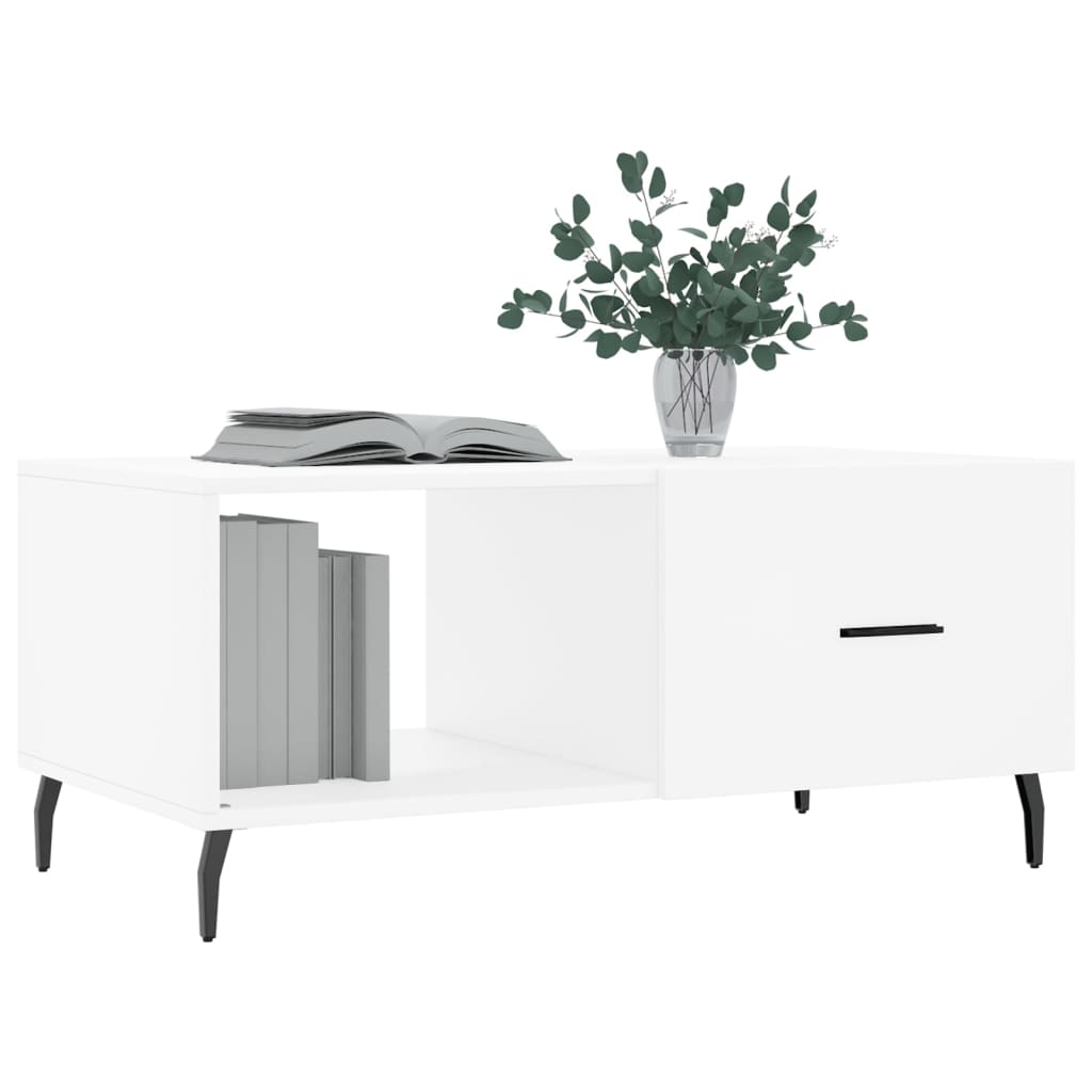 Coffee Table White 90x50x40 cm Wood Material