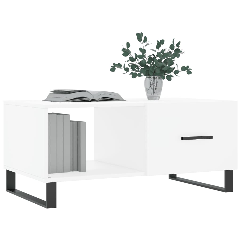 Coffee Table White 90x50x40 cm Wood Material