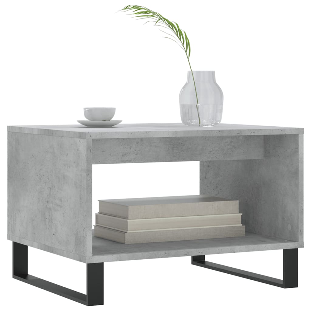 Coffee table concrete grey 60x50x40 cm wood material