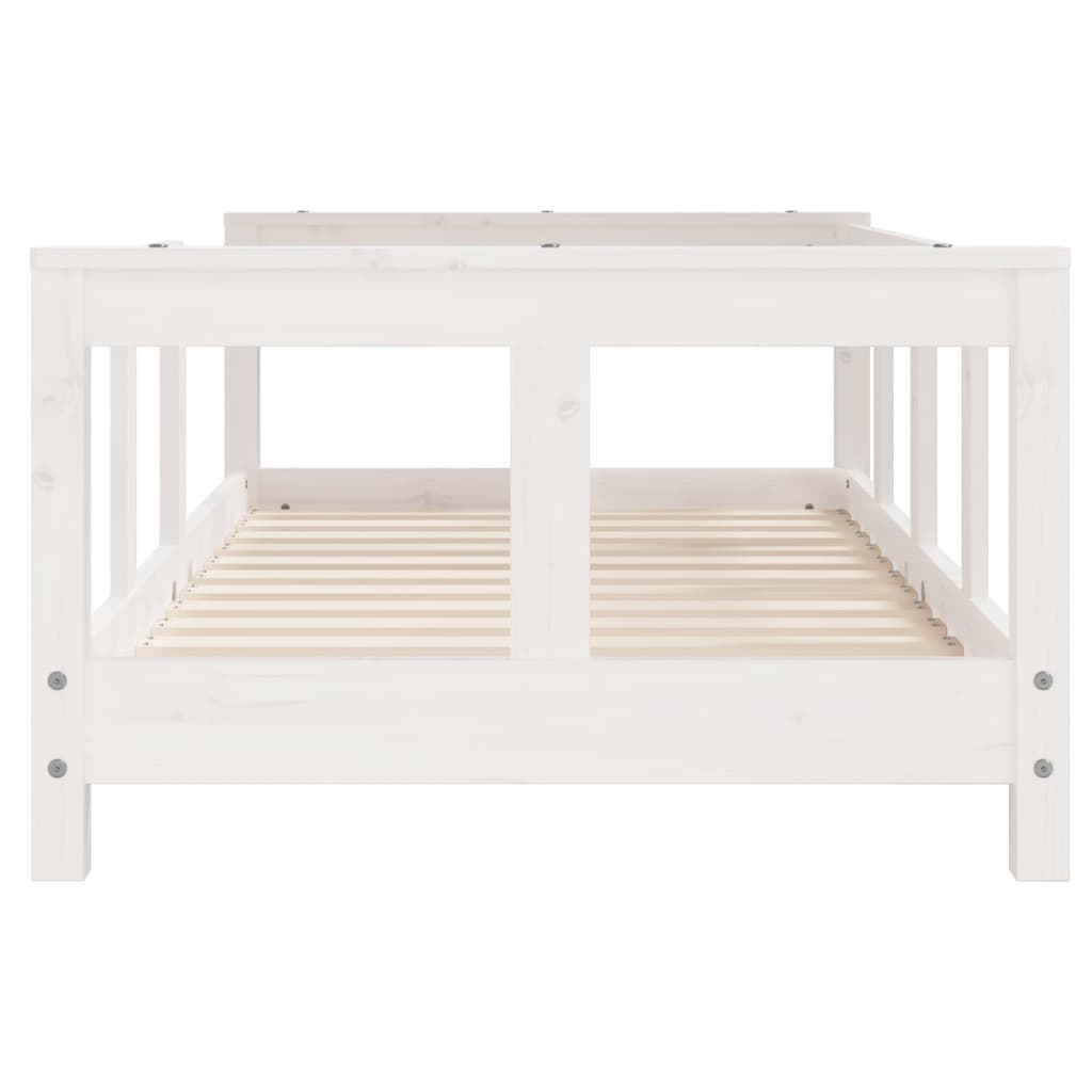Lit enfant blanc 70x140 cm en pin massif
