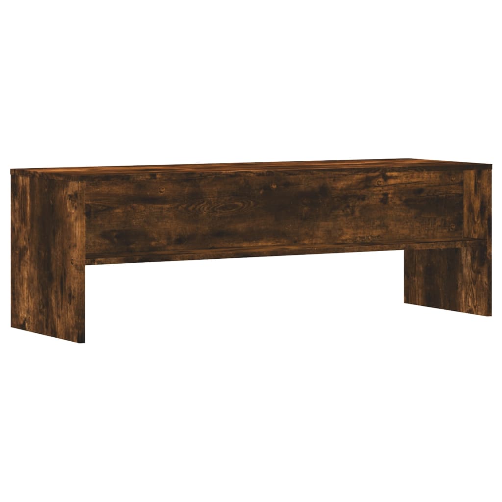 Meuble TV chêne fumé 120x40x40 cm matériau bois