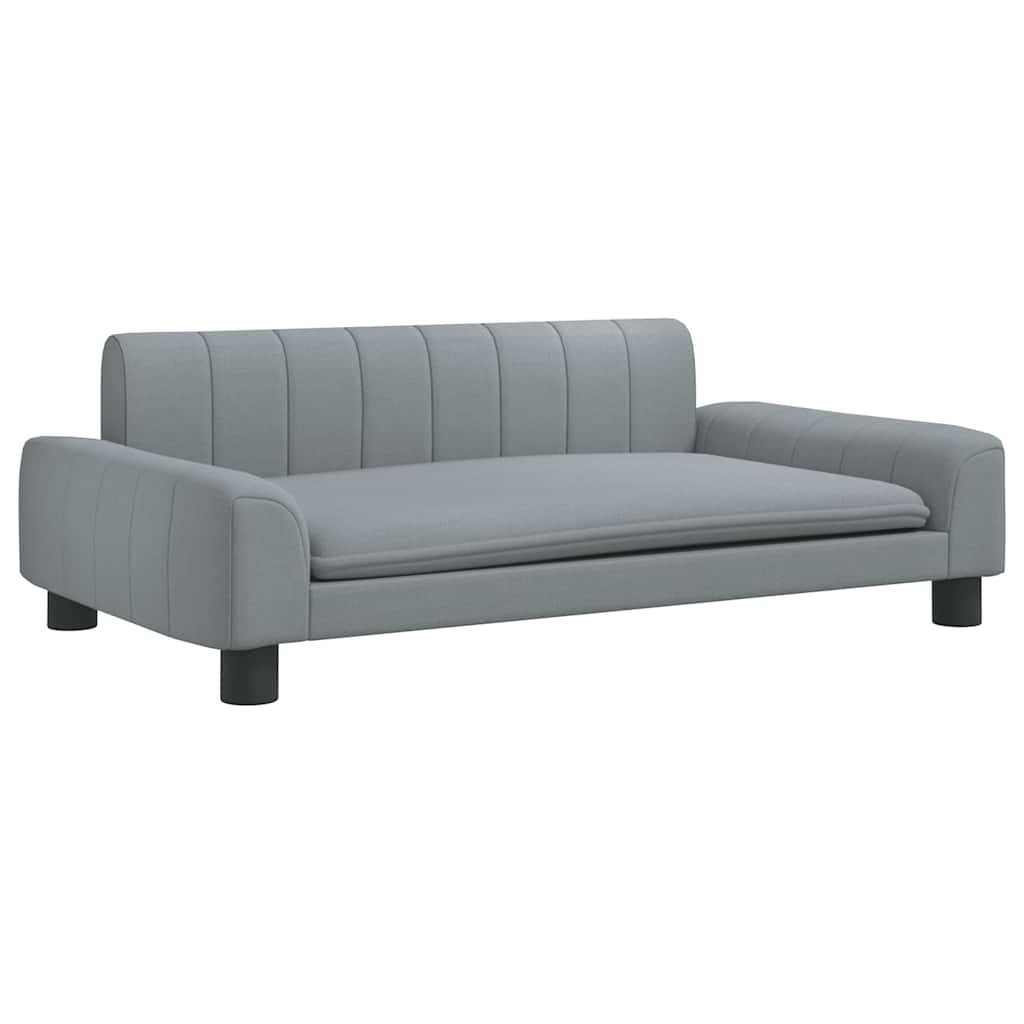 Children's sofa light grey 90x53x30 cm fabric