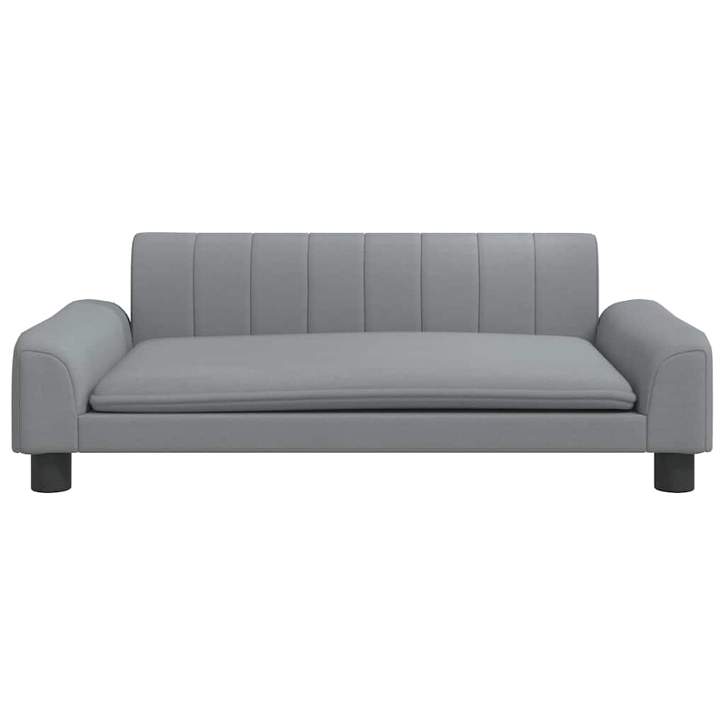 Children's sofa light grey 90x53x30 cm fabric