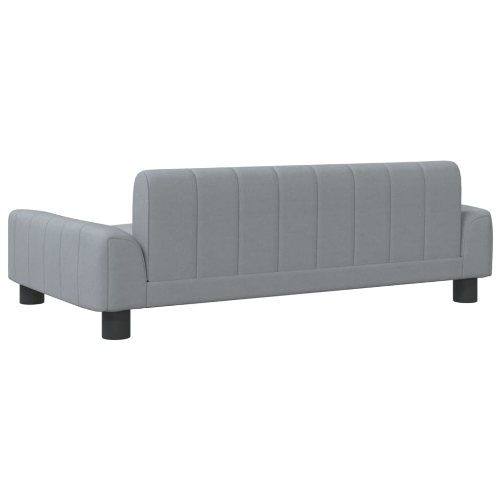 Children's sofa light grey 90x53x30 cm fabric