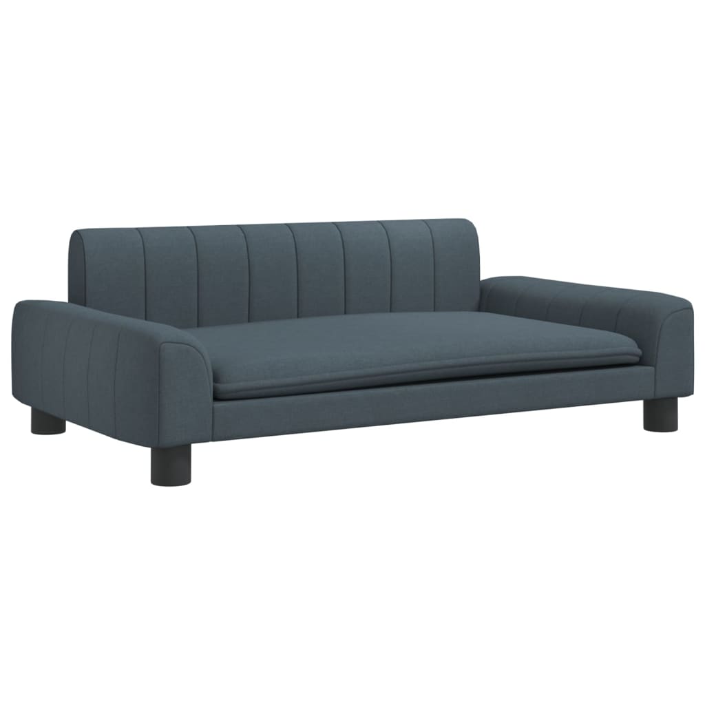 Children's sofa dark grey 90x53x30 cm fabric