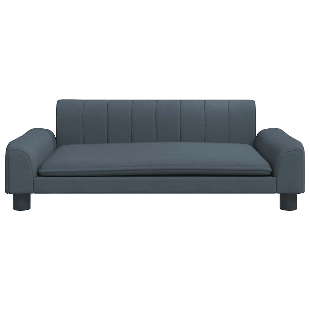 Children's sofa dark grey 90x53x30 cm fabric
