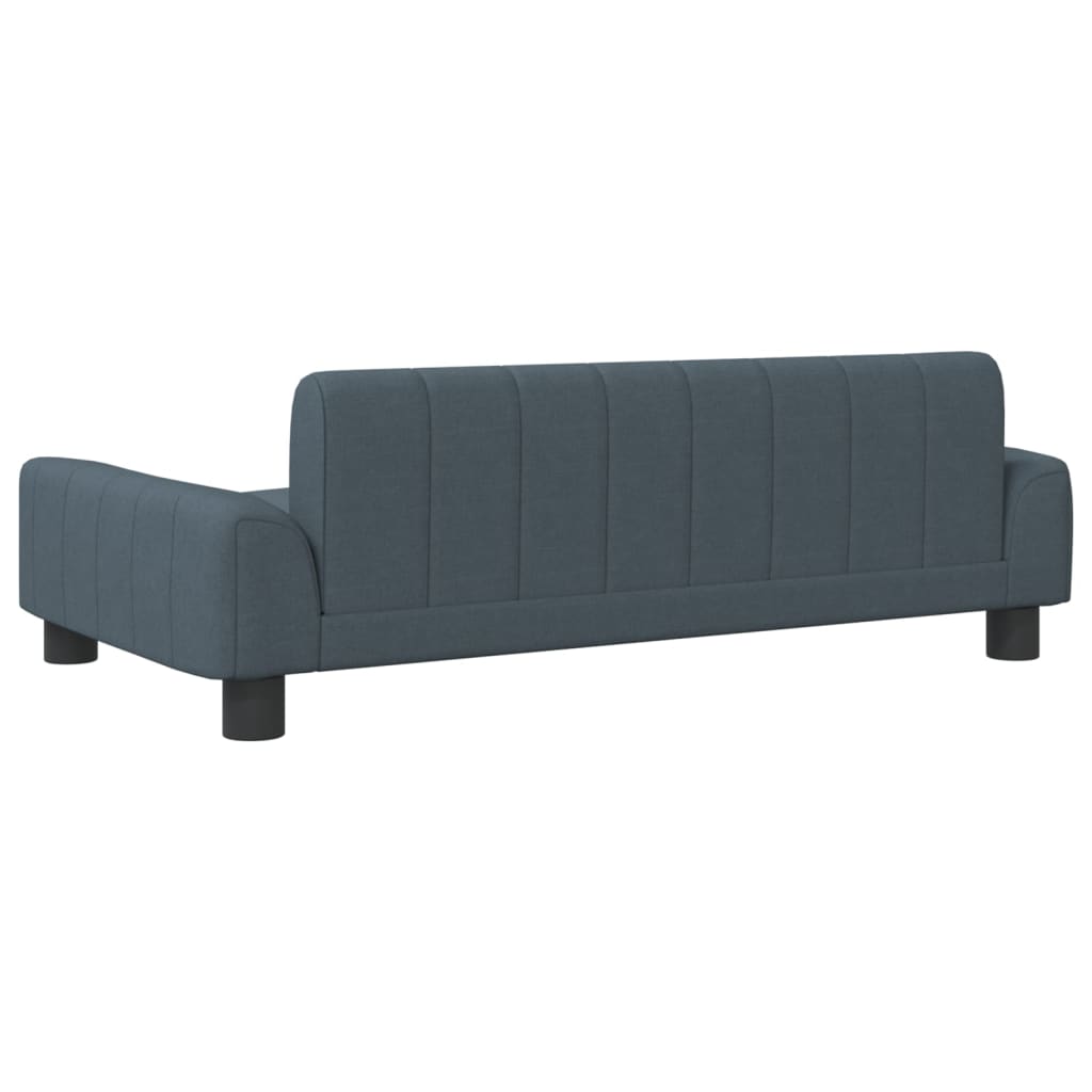 Children's sofa dark grey 90x53x30 cm fabric