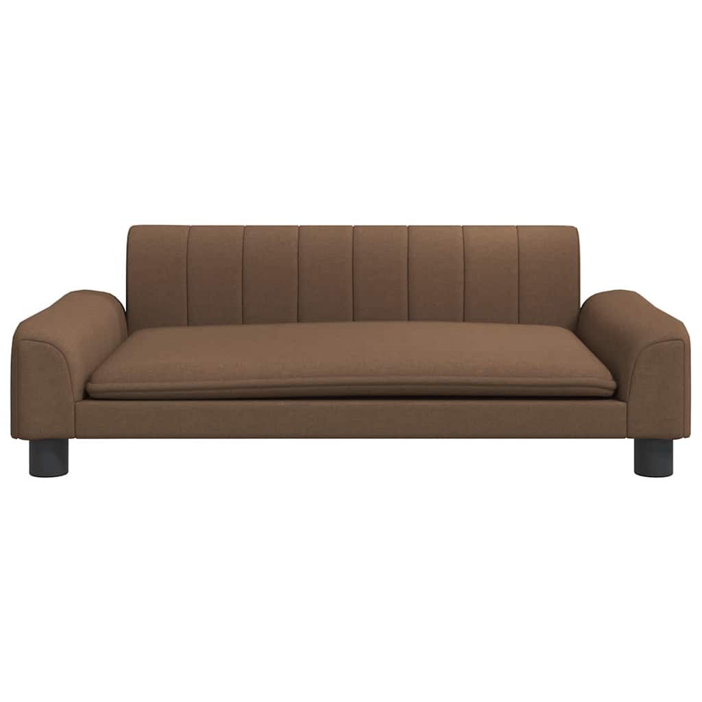 Canapé enfant marron 90x53x30 cm tissu