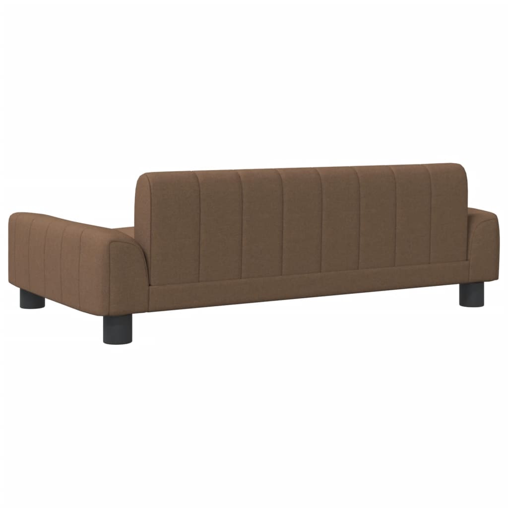 Kindersofa Braun 90x53x30 cm Stoff