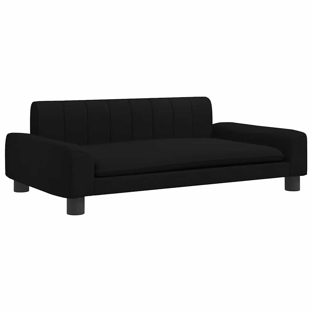 Children's sofa black 90x53x30 cm fabric